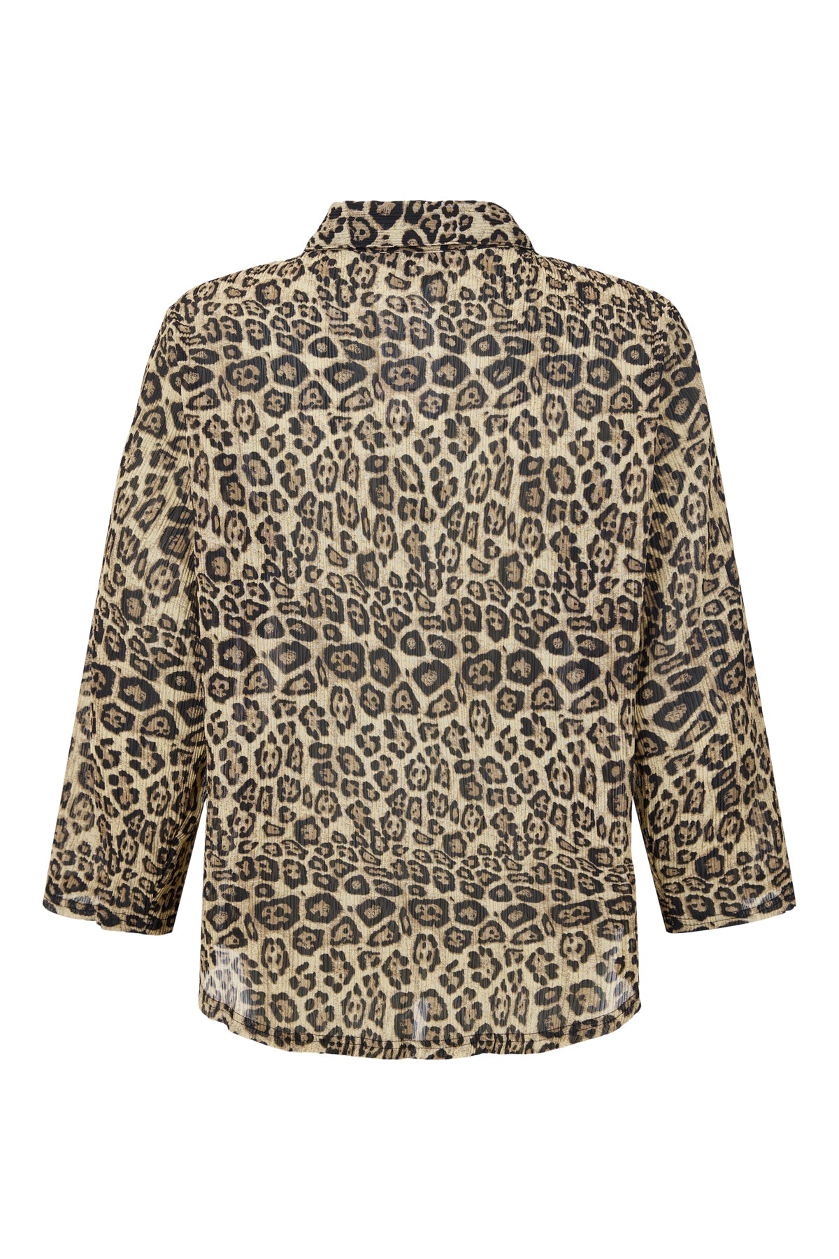 Bassini - Justine plíseruð skyrta með hlébarðamynstri