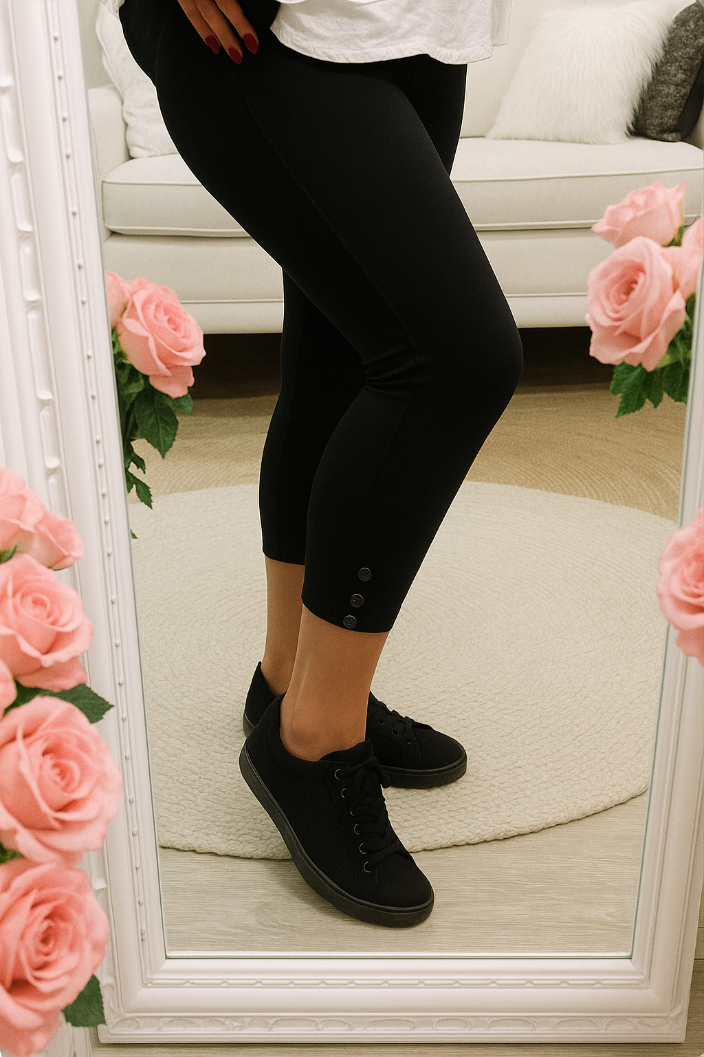 ZE-ZE - Malus 891 kvart leggings með bling steinum