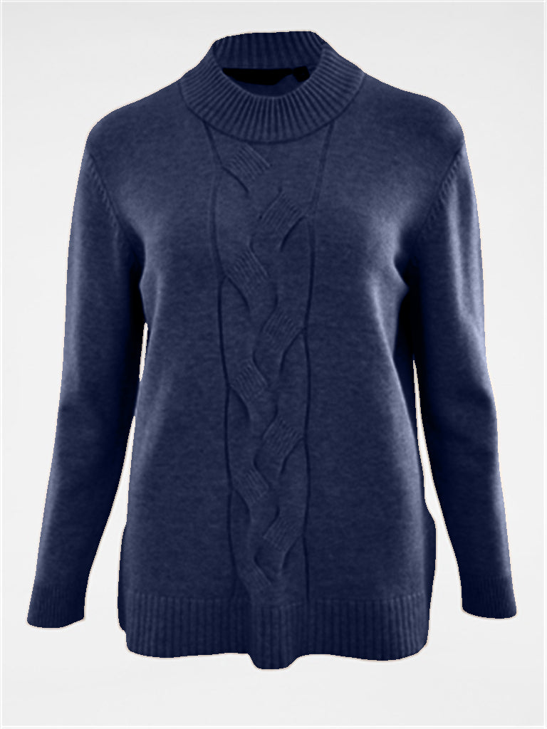 Navigazione - Finley peysa með kaðlamynstri