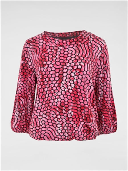 Navigazione - Ellie mynstraður kvartermabolur