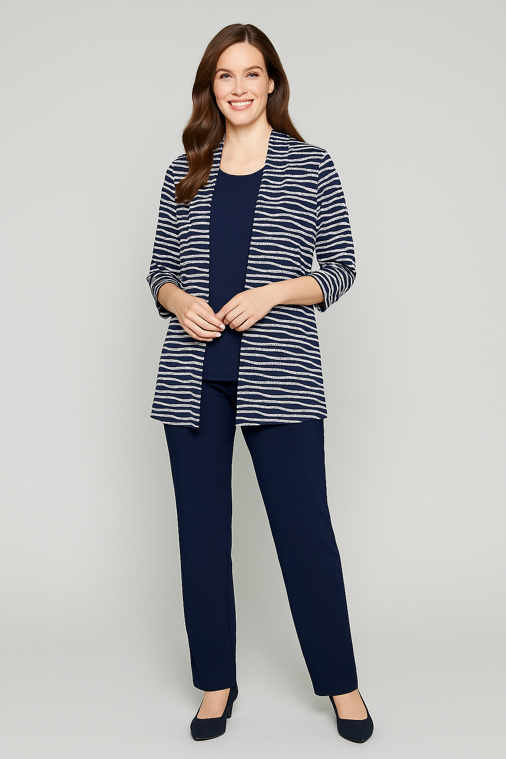 Habella - Clare opin peysa með mynstri