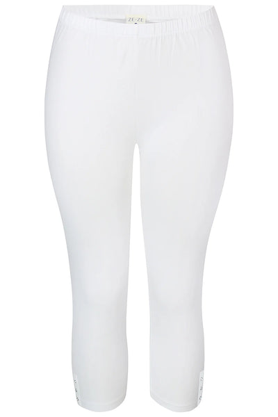 ZE-ZE - Malus 891 kvart leggings með bling steinum