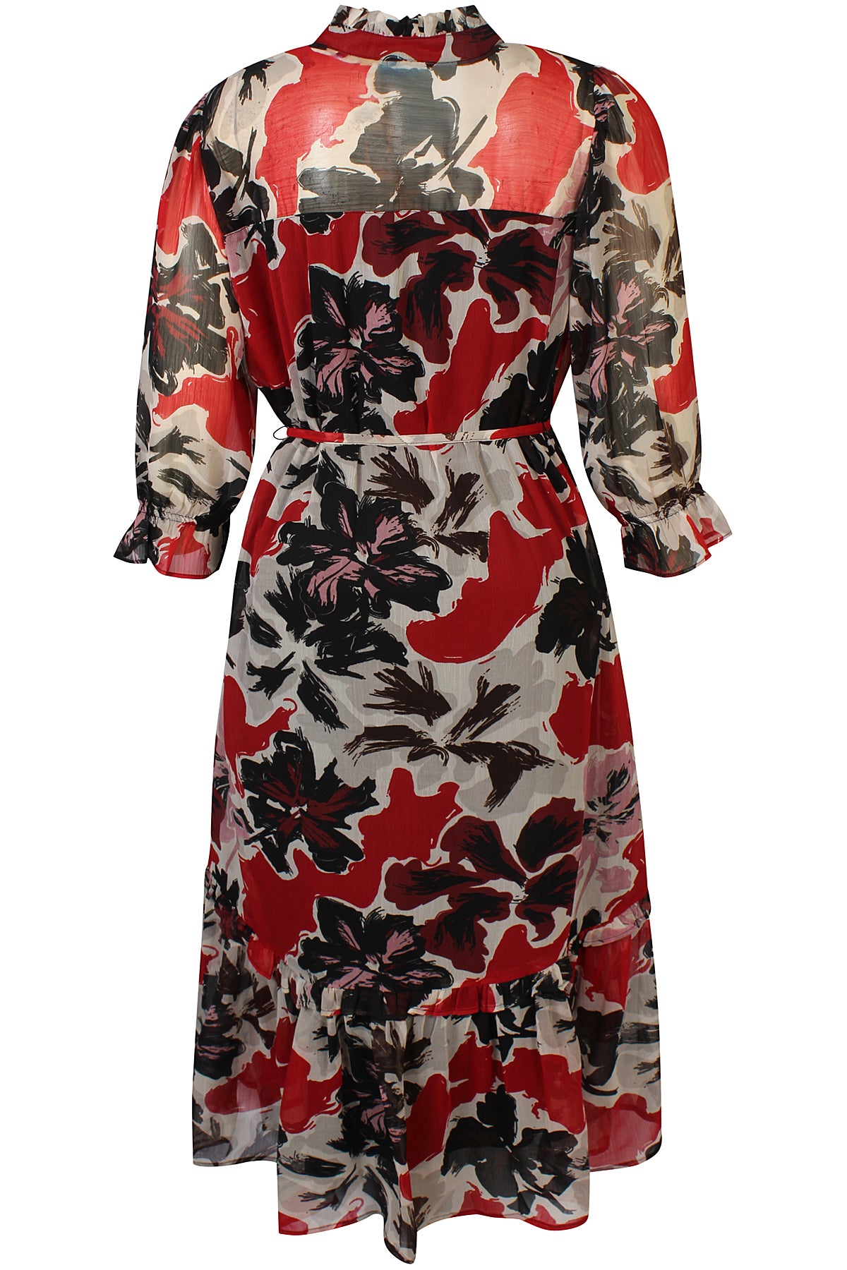 Ze-Ze -  Clio shiffonkjóll með pífu