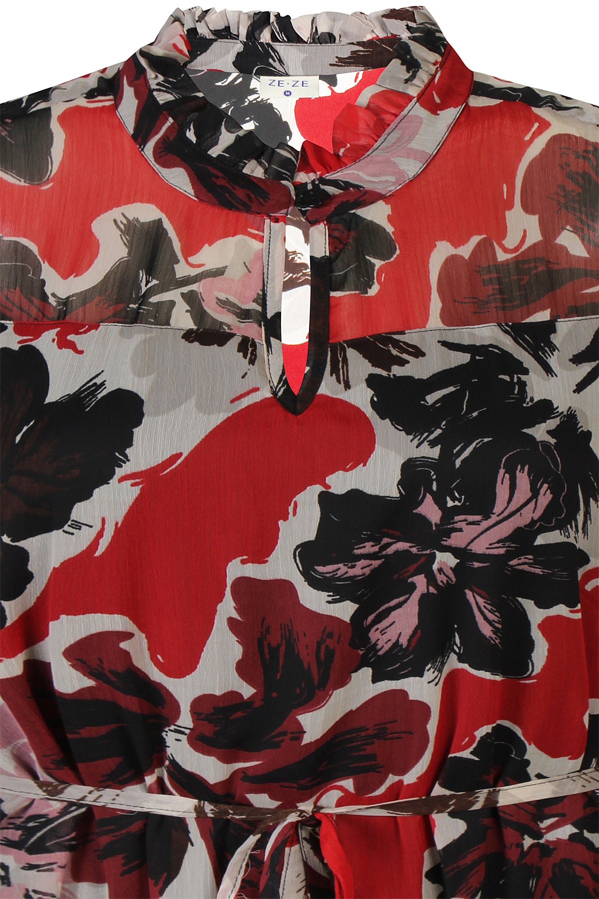 Ze-Ze -  Clio shiffonkjóll með pífu