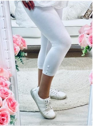 ZE-ZE - Malus 891 kvart leggings með bling steinum