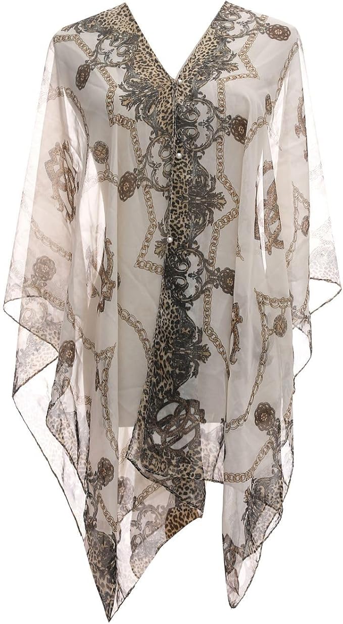 Atlas Road - Noemi - Shiffon slæður með hlébarðamynstri