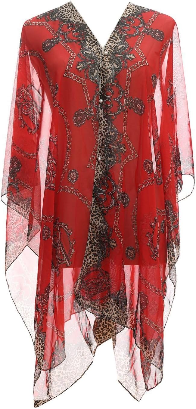 Atlas Road - Noemi - Shiffon slæður með hlébarðamynstri