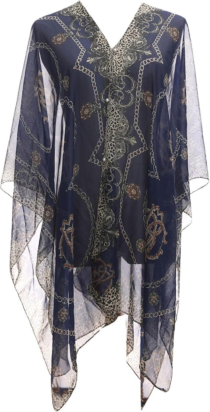 Atlas Road - Noemi - Shiffon slæður með hlébarðamynstri