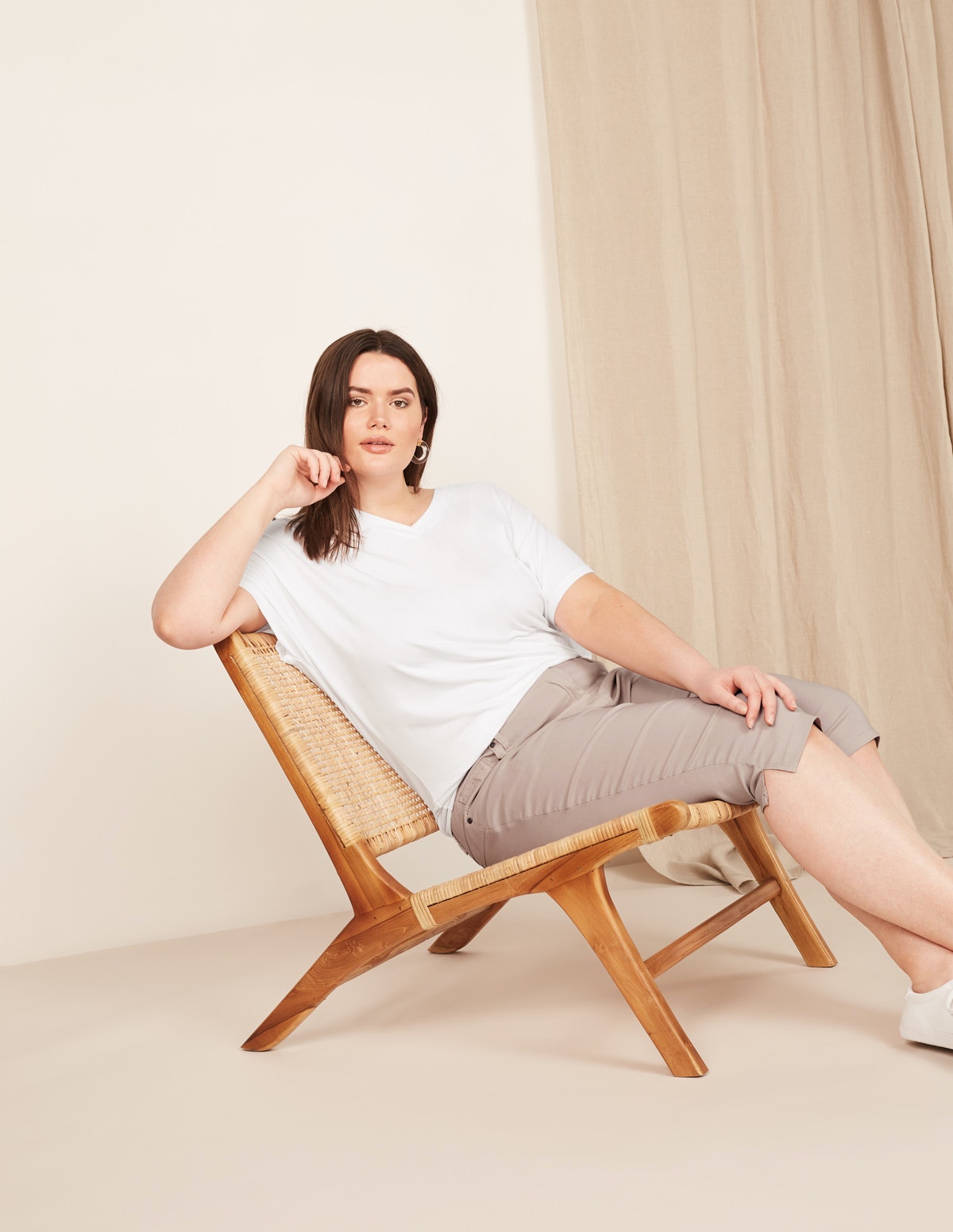 Zhenzi  - Twist strech Capri buxur