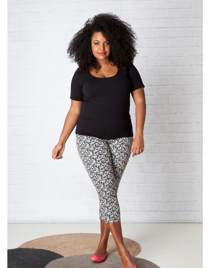 X-TWO - Eadburga mynstraðar kvartbuxur