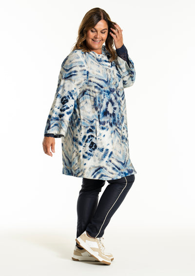 Gozzip - Jana tunika með blátóna mynstri