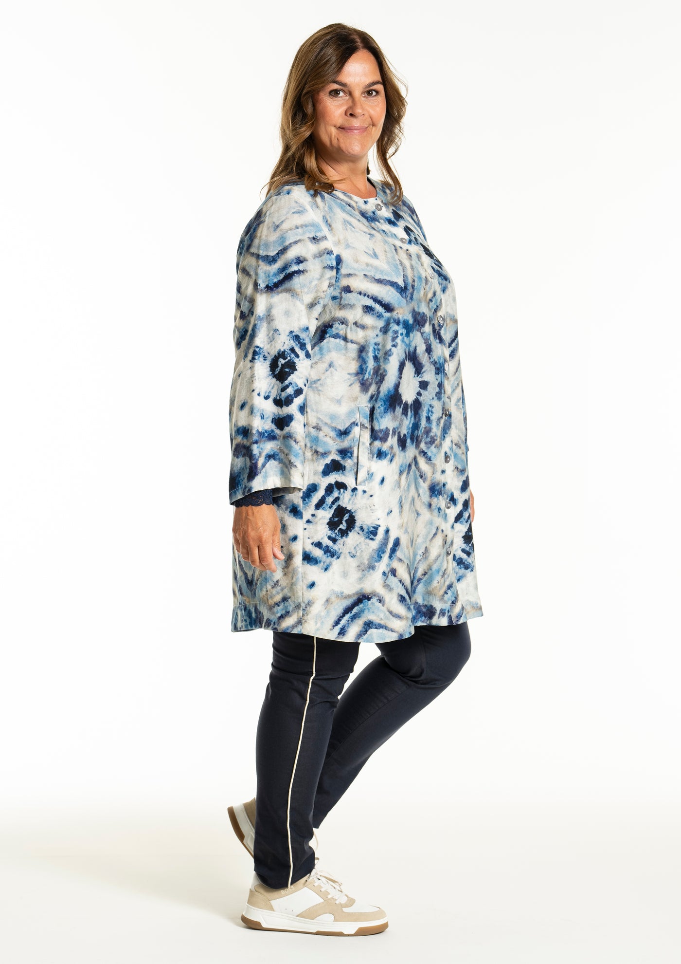 Gozzip - Jana tunika með blátóna mynstri