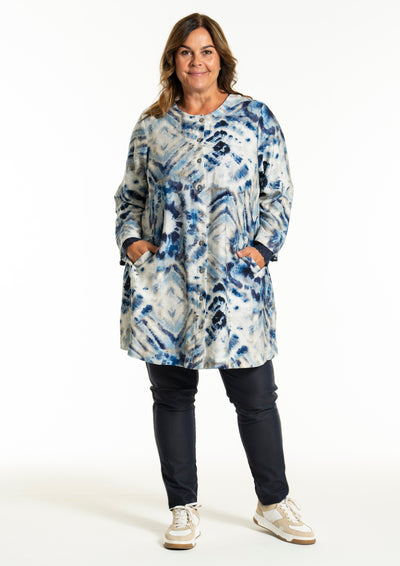 Gozzip - Jana tunika með blátóna mynstri