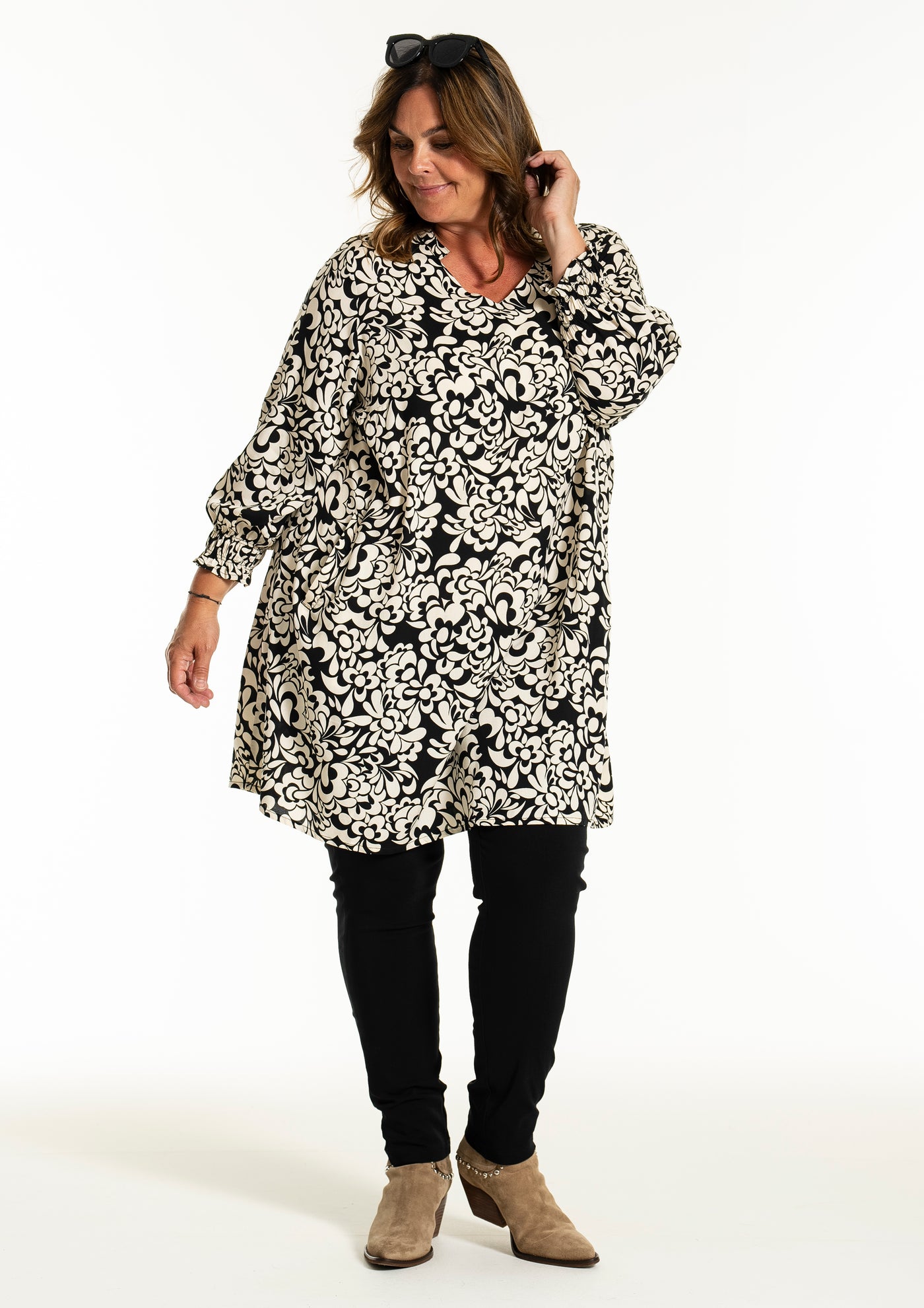 Gozzip - Bentina mynstruð tunika