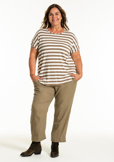 Gozzip - Gitte röndóttur stuttermabolur