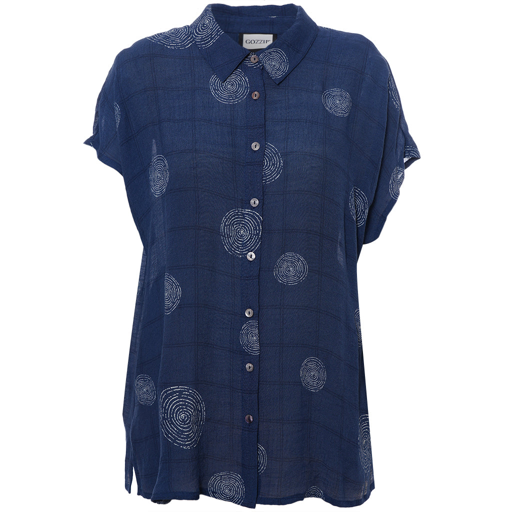 Gozzip - Kaisa mynstruð blússa