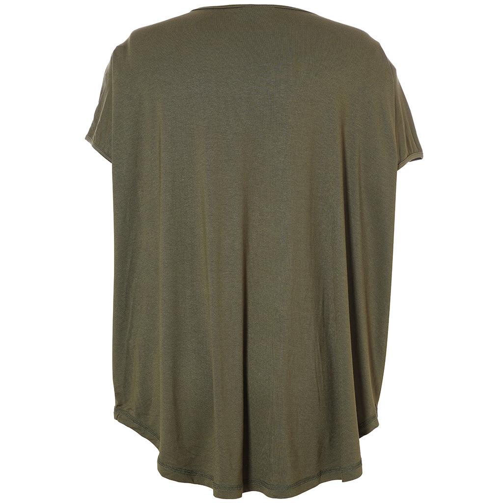 Gozzip - Gitte stuttermabolur með hvítum blómum