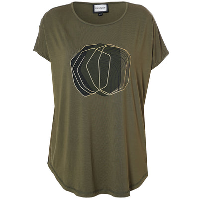 Gozzip - Gitte stuttermabolur með mynd að framan