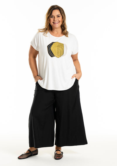 Gozzip - Gitte stuttermabolur með mynd að framan