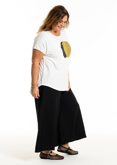 Gozzip - Gitte stuttermabolur með mynd að framan