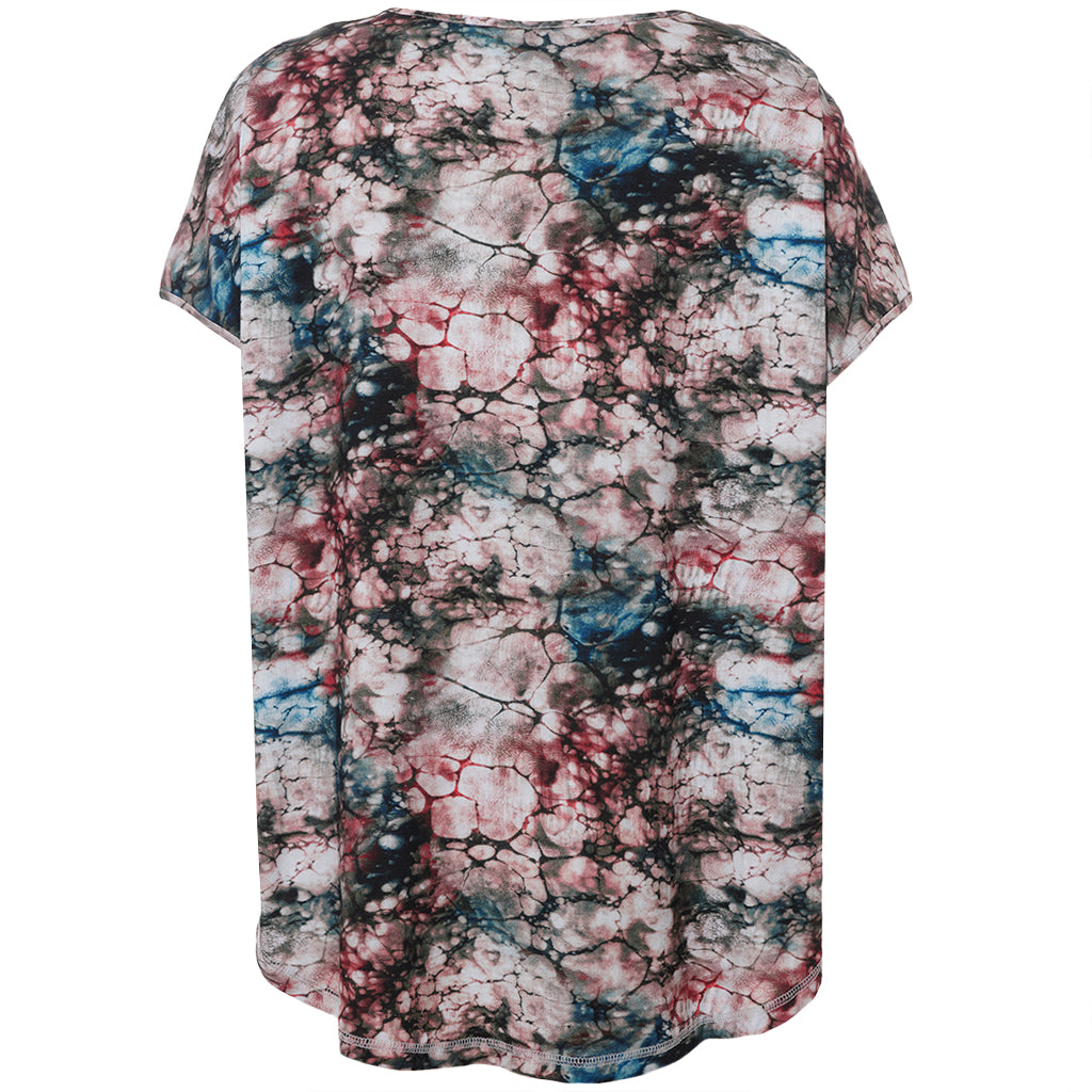 Gozzip - Gitte stuttermabolur með sprungumynstri