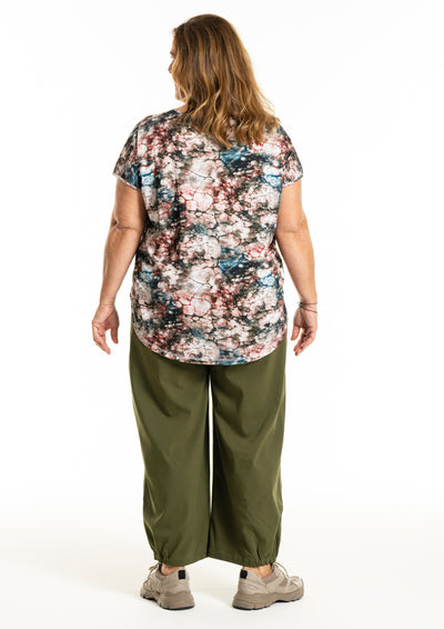 Gozzip - Gitte stuttermabolur með sprungumynstri