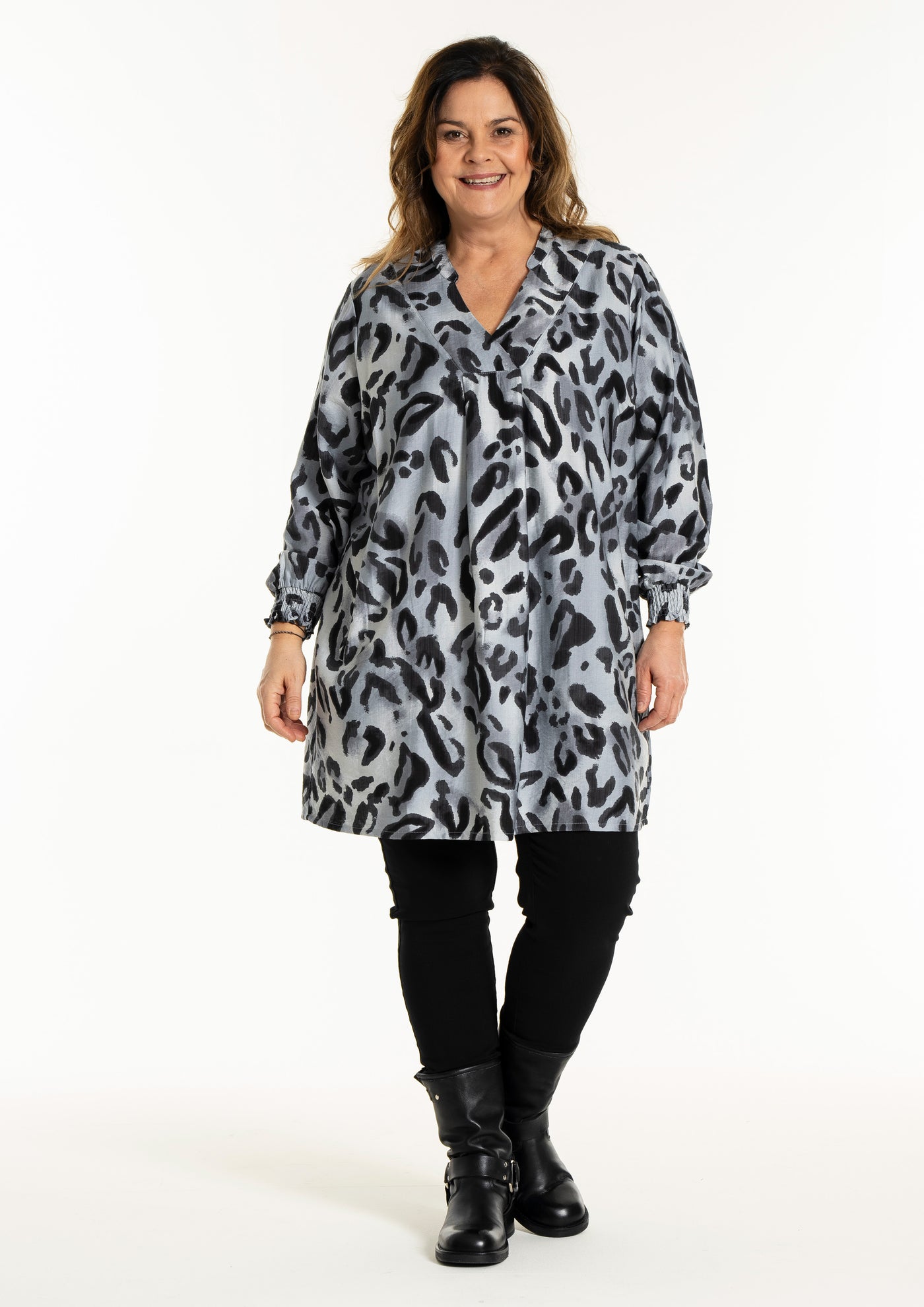 Gozzip - Grace tunika með hlébarðamynstri