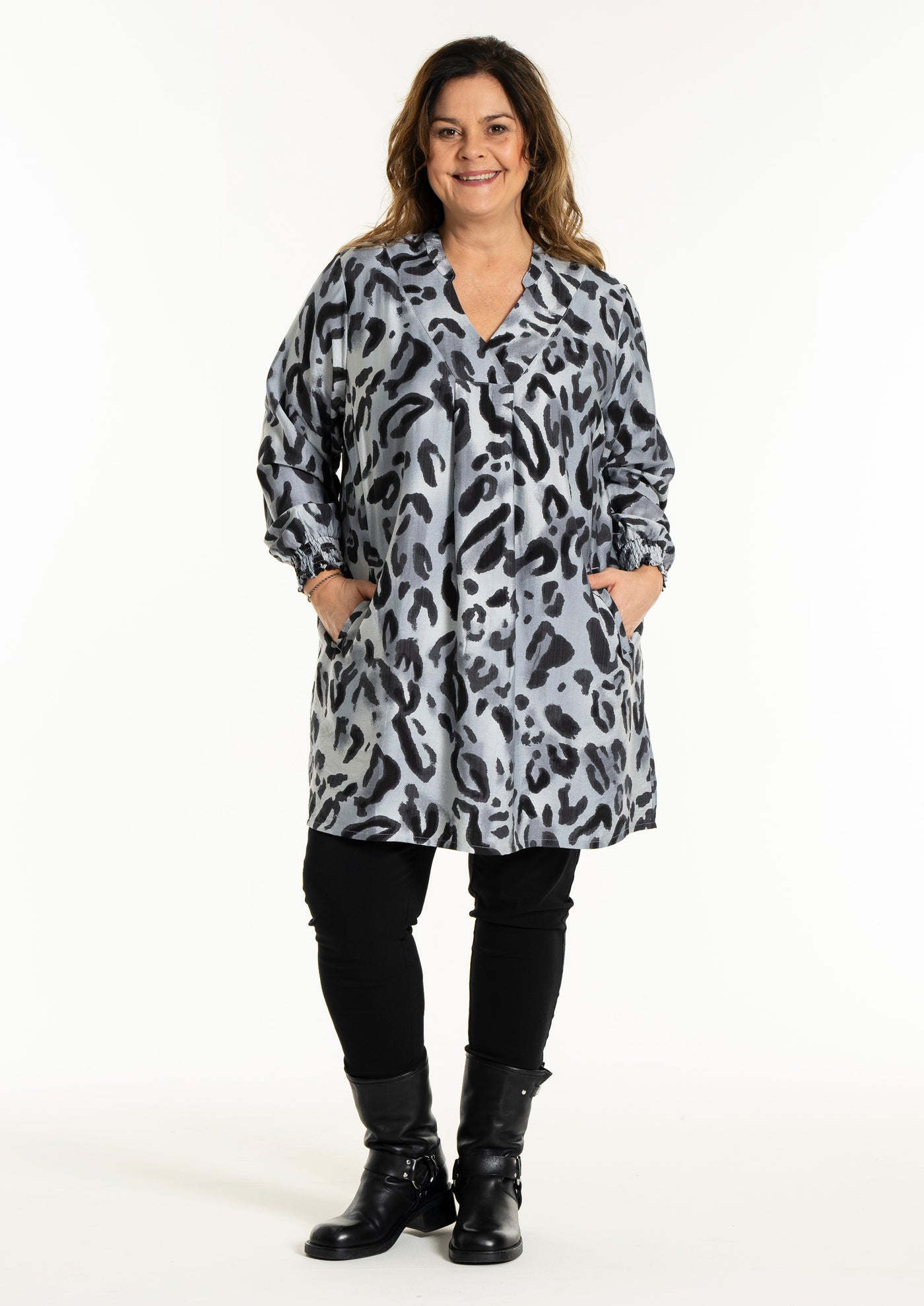 Gozzip - Grace tunika með hlébarðamynstri