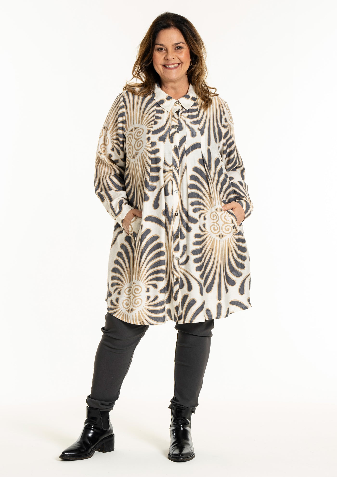 Gozzip - Birla mynstruð tunika