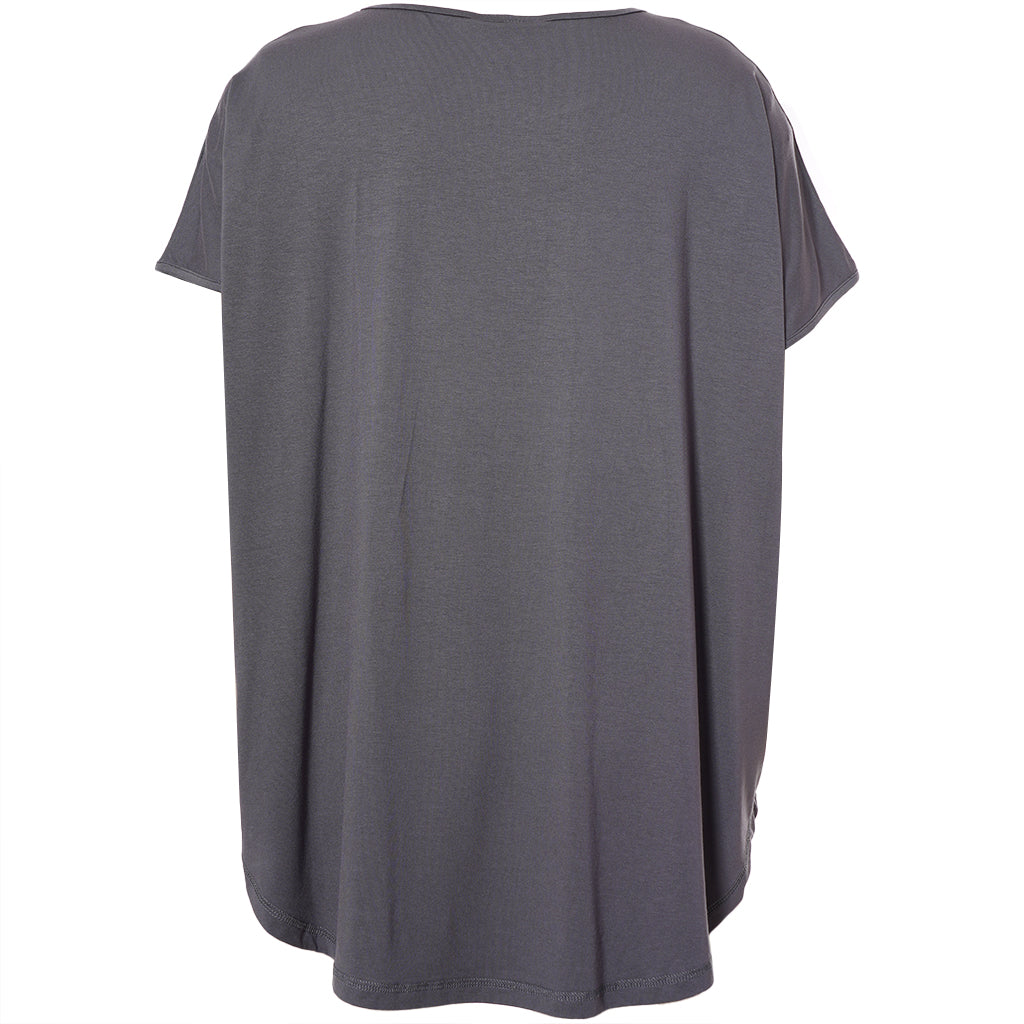 Gozzip - Gitte stuttermabolur með abstrakt blómamynstri