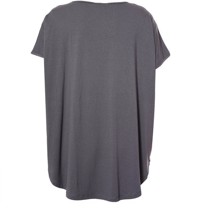 Gozzip - Gitte stuttermabolur með abstrakt blómamynstri