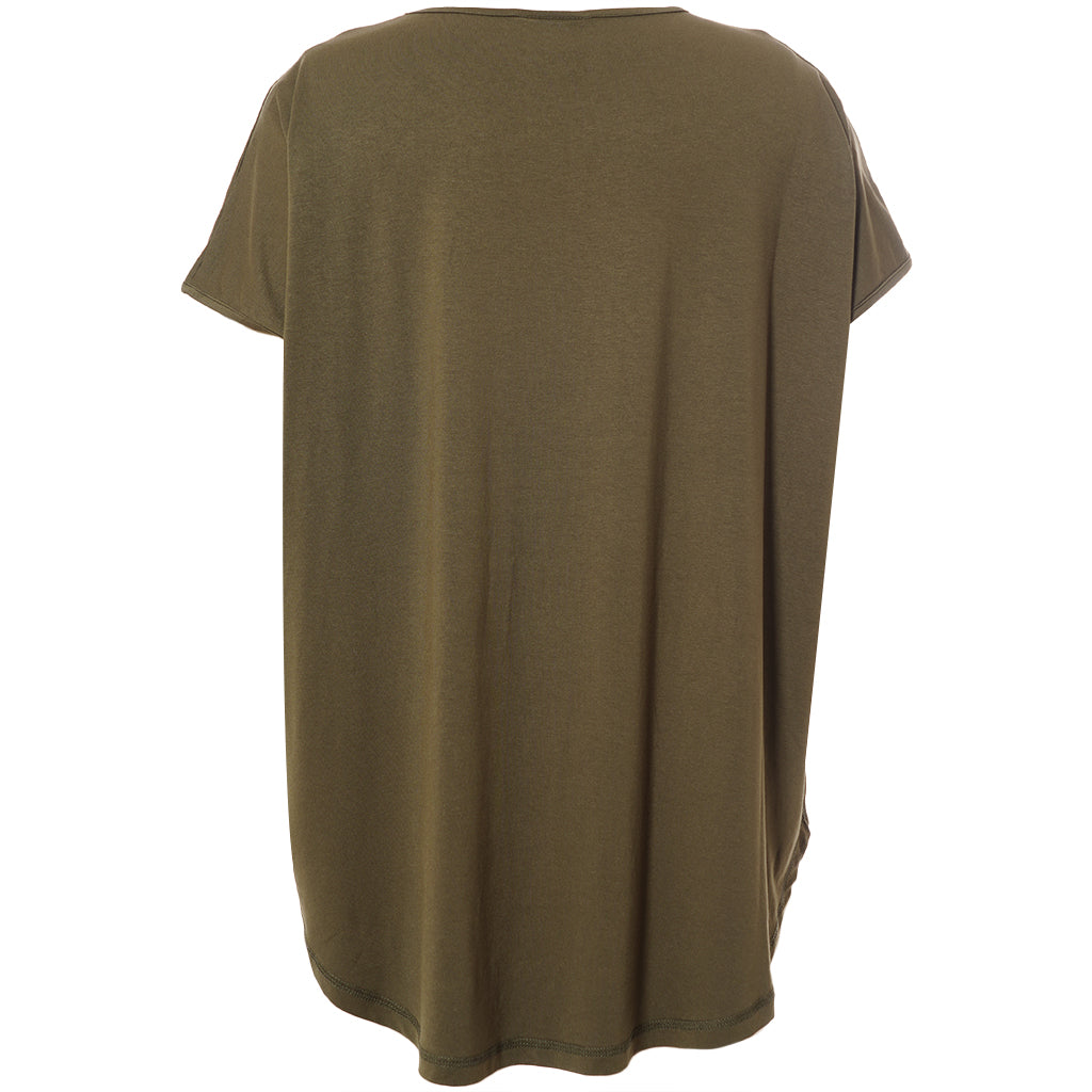 Gozzip - Gitte stuttermabolur með abstrakt blómamynstri