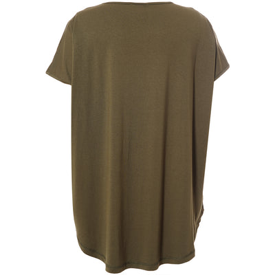 Gozzip - Gitte stuttermabolur með abstrakt blómamynstri