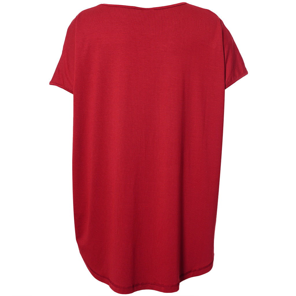 Gozzip - Gitte stuttermabolur með abstrakt blómamynstri