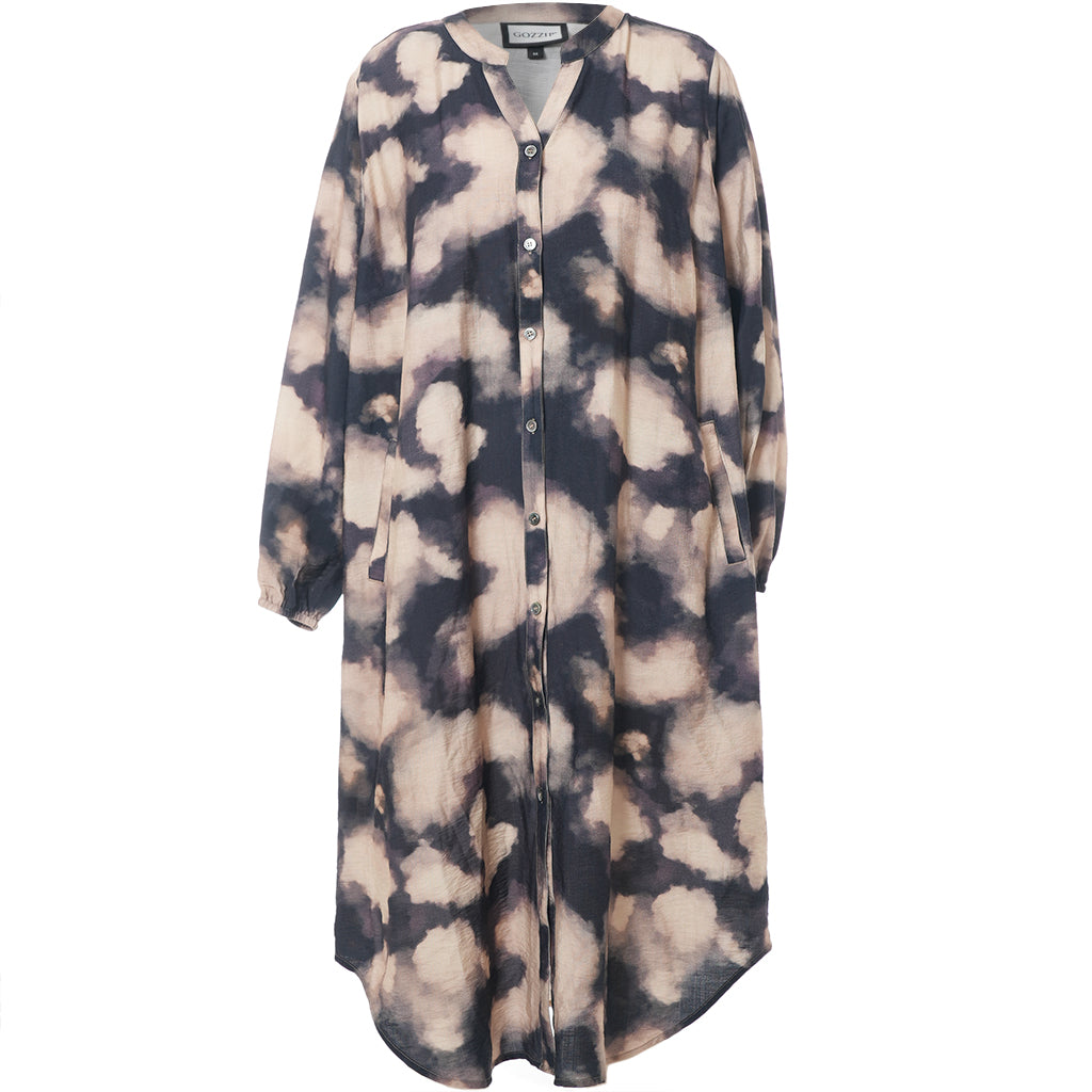 Gozzip - Anja mynstraður kjóll