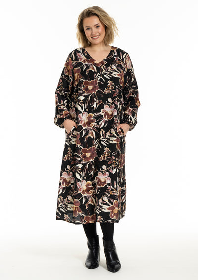 Gozzip - Astrid kjóll með blómamynstri