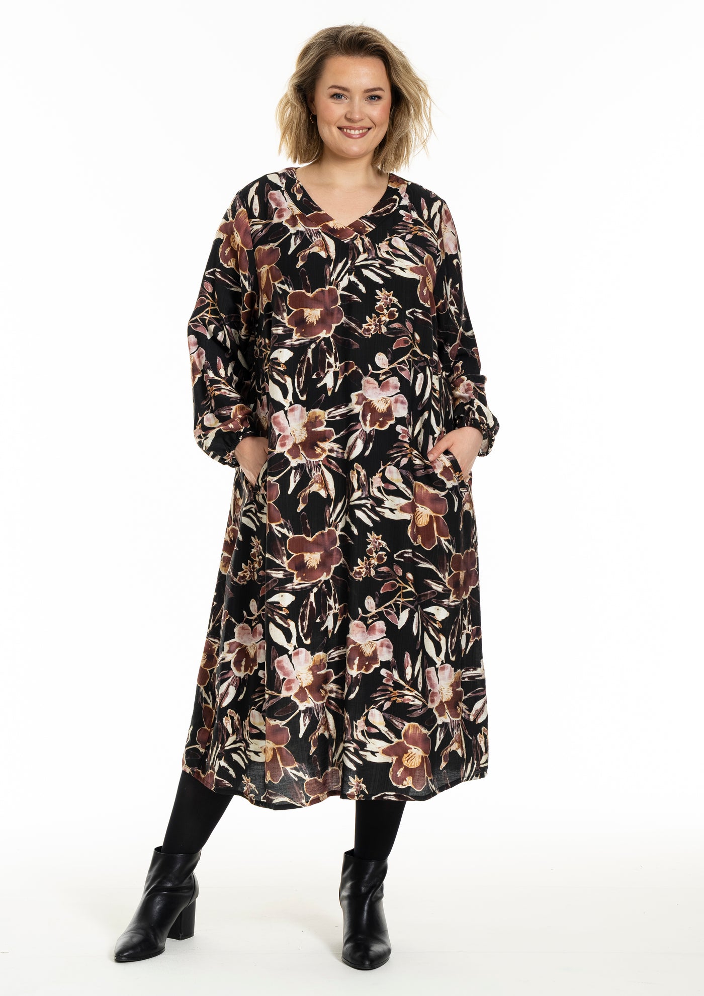 Gozzip - Astrid kjóll með blómamynstri