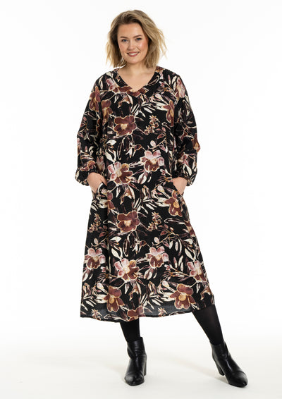 Gozzip - Astrid kjóll með blómamynstri