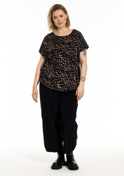 Gozzip - Gitte stuttermabolur með blettatígurs mynstri