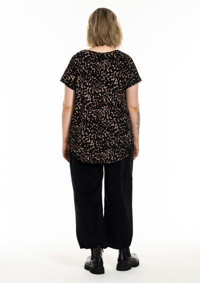 Gozzip - Gitte stuttermabolur með blettatígurs mynstri