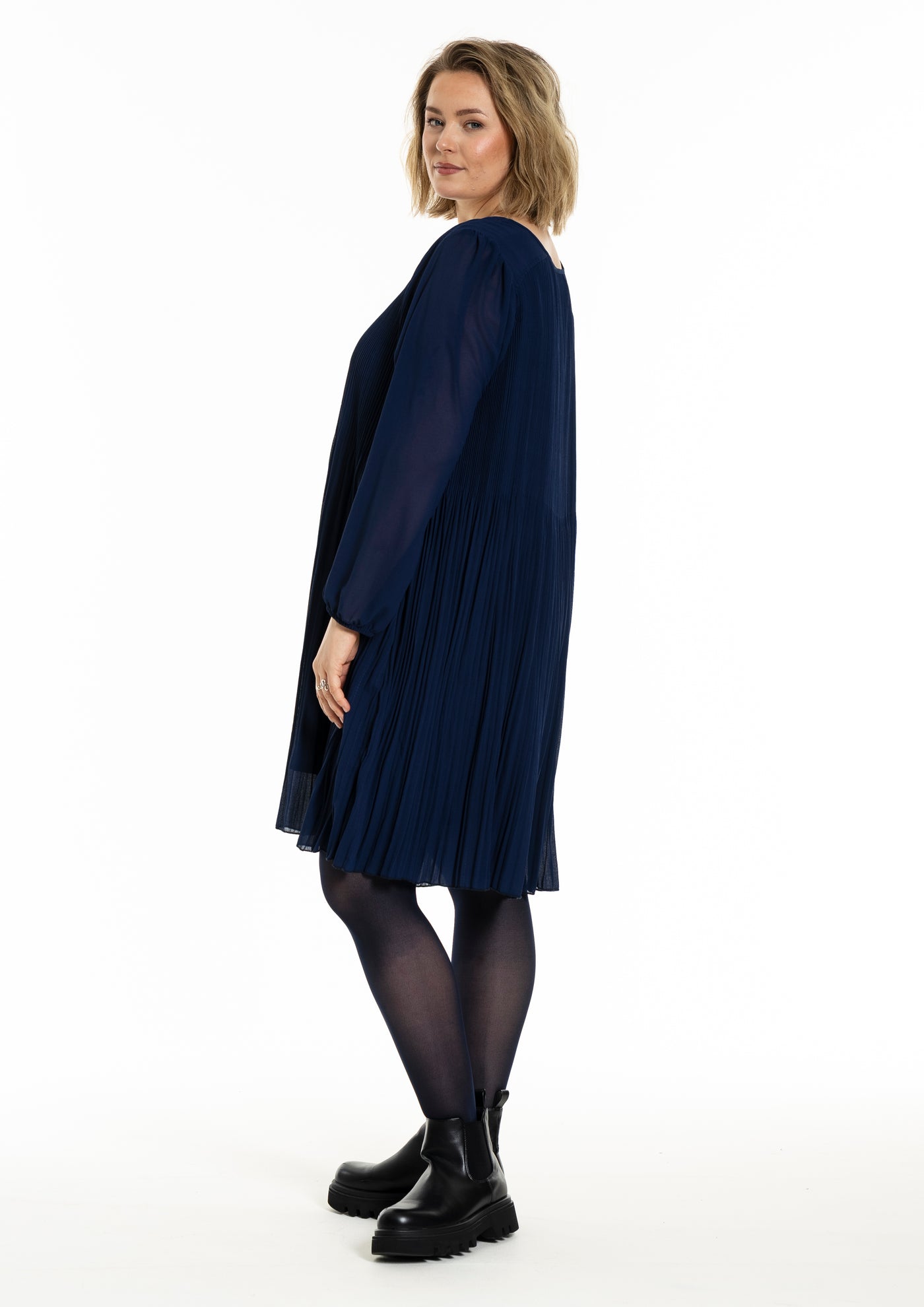 Gozzip - Benedikte plíseraður kjóll