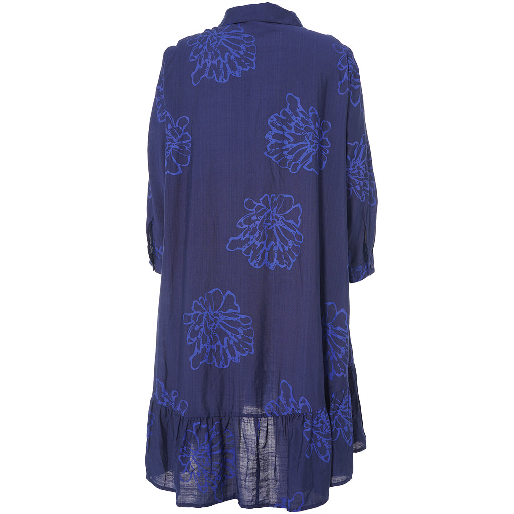 Gozzip - Edith skyrtukjóll með blómamynstri