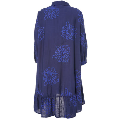 Gozzip - Edith skyrtukjóll með blómamynstri