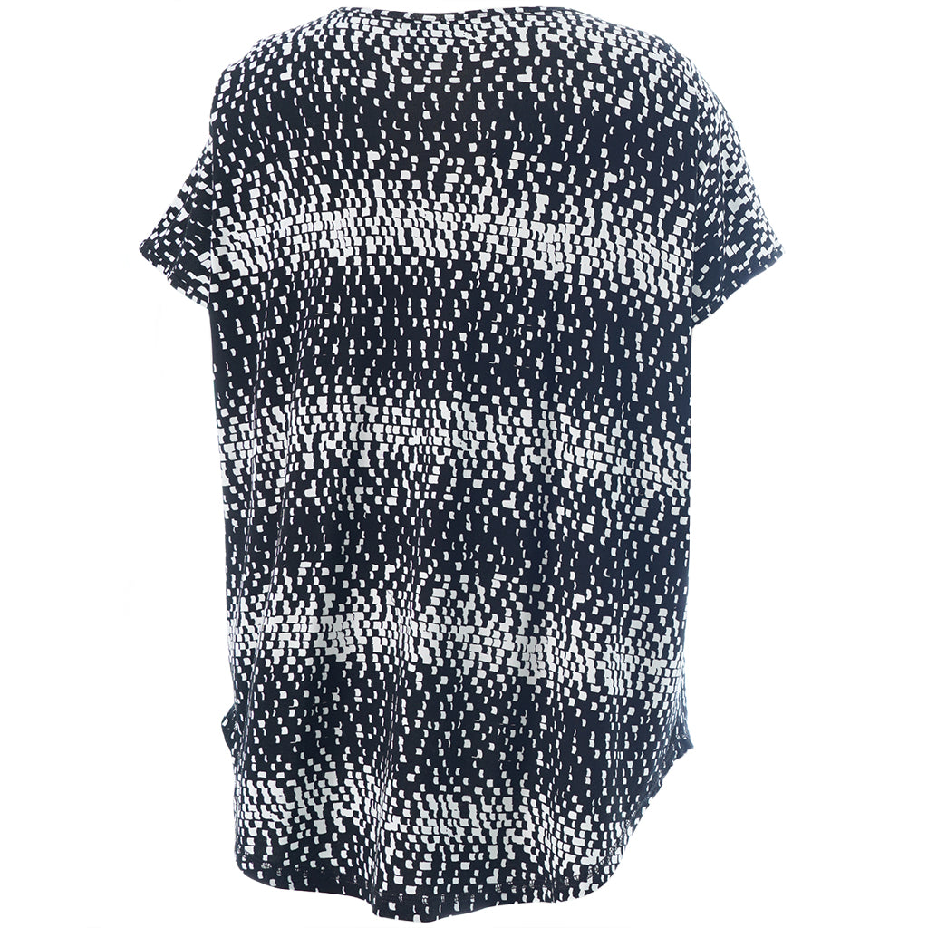 Gozzip - Gitte stuttermabolur svart/hvítt mynstur