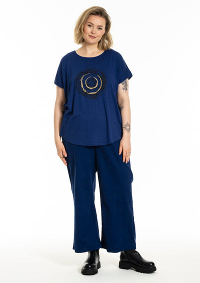 Gozzip - Gitte stuttermabolur með hringlaga mynstri