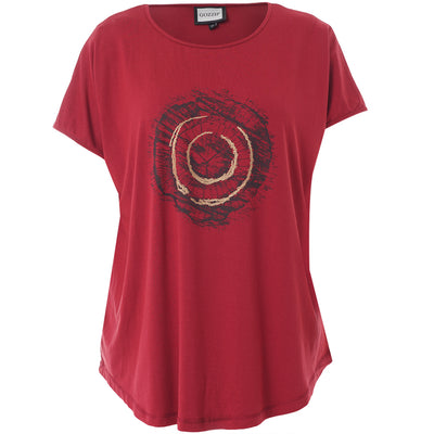 Gozzip - Gitte stuttermabolur með hringlaga mynstri