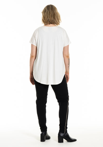 Gozzip - Gitte stuttermabolur með hringlaga mynstri