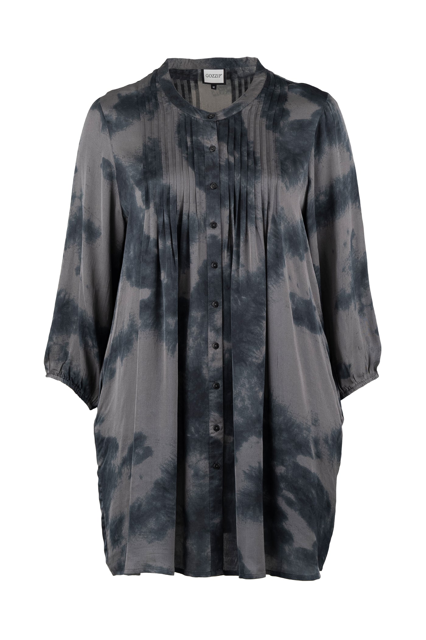 Gozzip - Johanne skyrtukjóll - grátt mynstur