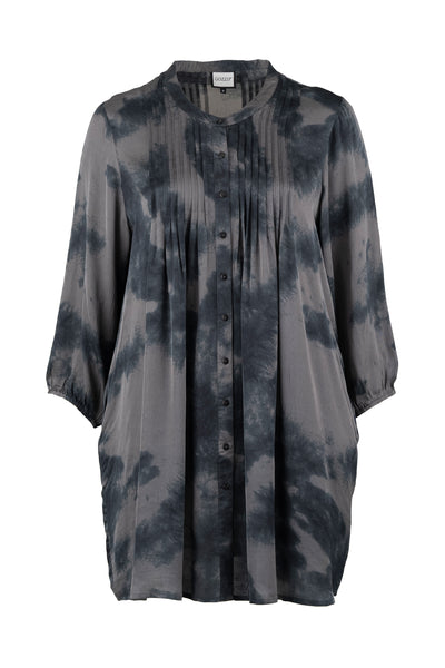 Gozzip - Johanne skyrtukjóll - grátt mynstur