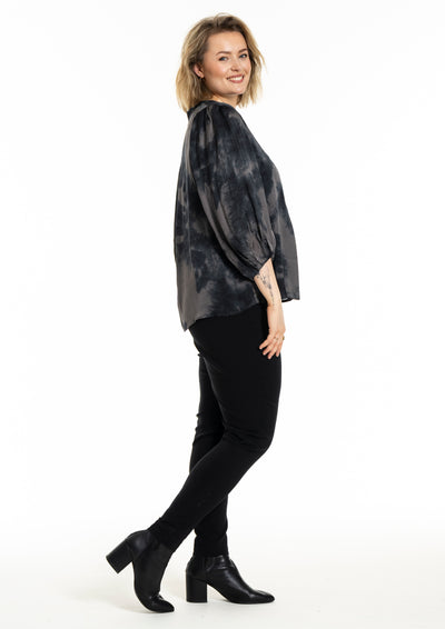 Gozzip - Kamille mynstruð blússa